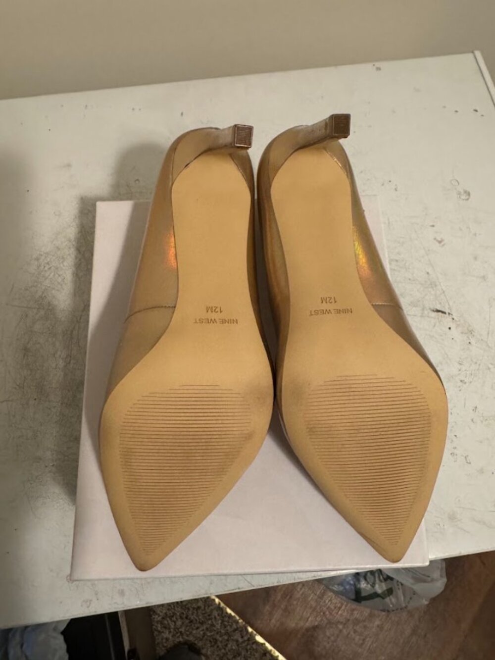 Size 12 Nine West Tatiana Light pink heels - Picture 5 of 5